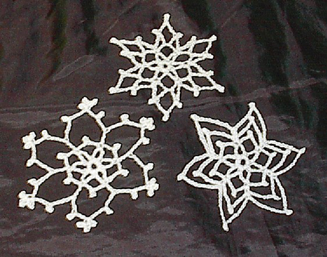 Three Thread Snowflakes