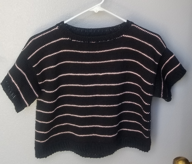 Boxy Striped Crop Top