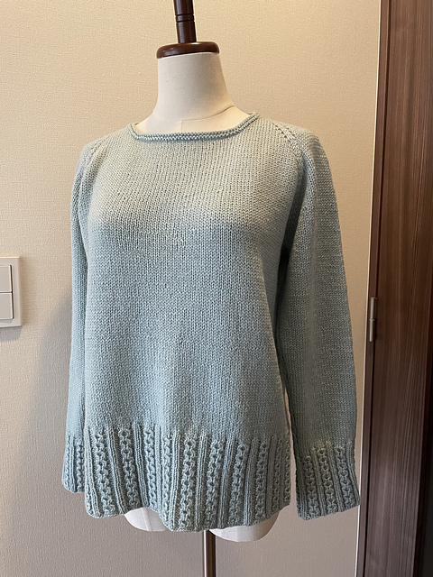 E Mint Blue Sweater