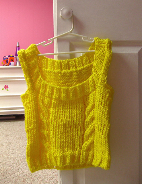 Cabled Vest