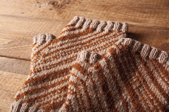 Candy Stripes Fingerless Mitts