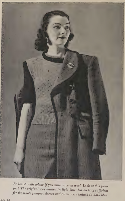 Two-Colour Economy  Roll Collar Jersey