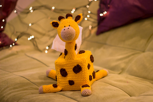 Ravelry: Giraffe Tissue box cover pattern by Niki Deli