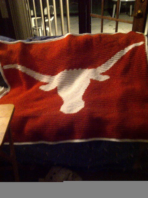 Texas Longhorns Afghan