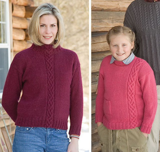 Placed-Cable Pullover