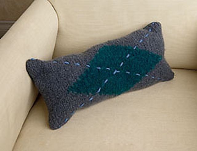 Argyle Felted Pillow