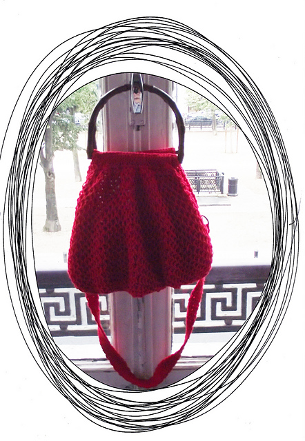 sac coton moyen point alvéolé ou point de côte fantaisie (fiche 2132)