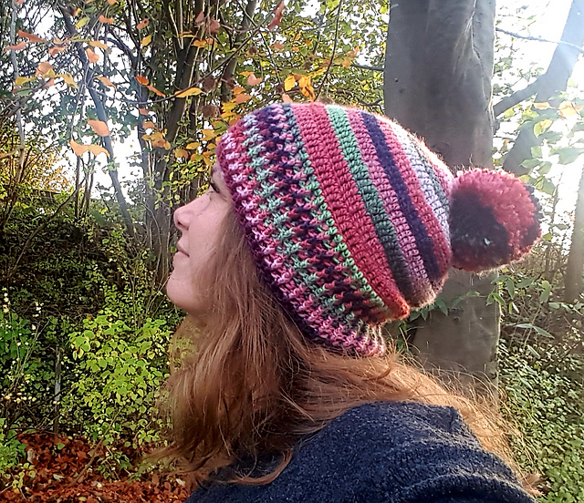 Warm stripy hat