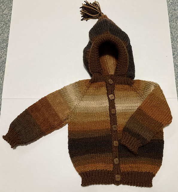 Striped Hooded Cardi
