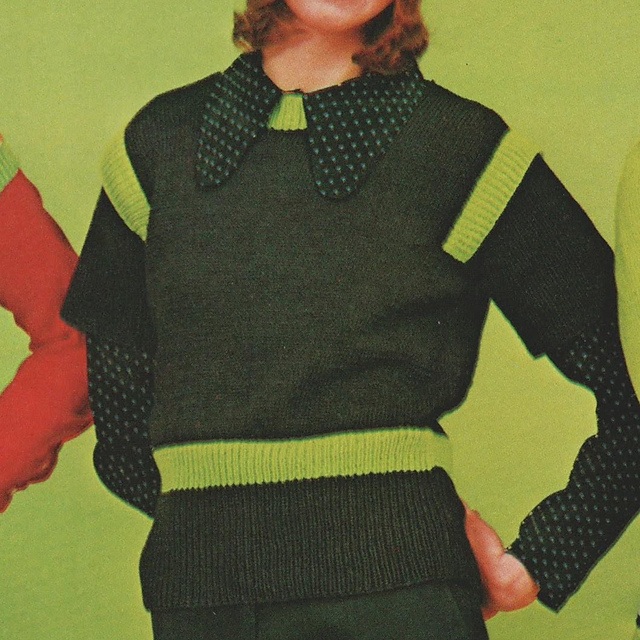 Navy and Green Top