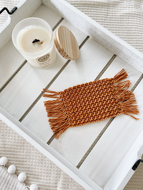 Even Moss Stitch Coaster