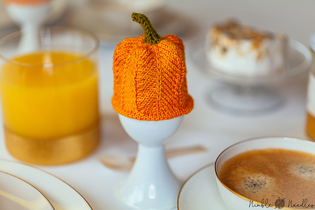 Cute pumpkin egg cozy