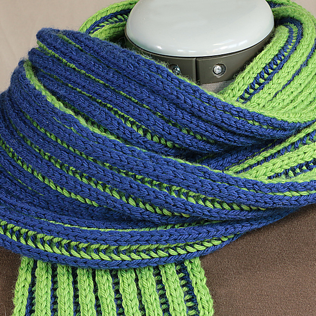 Double Brioche Scarf