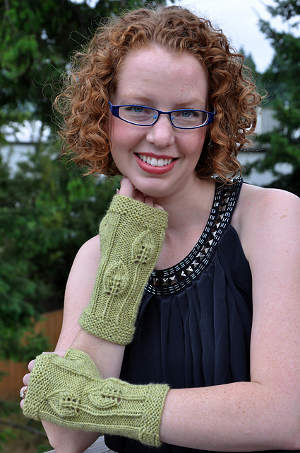 Autumn Leaves Fingerless Gloves