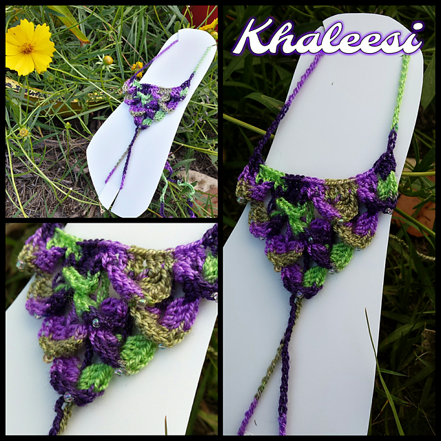 Khaleesi Beaded Dragon Scale Barefoot Sandal