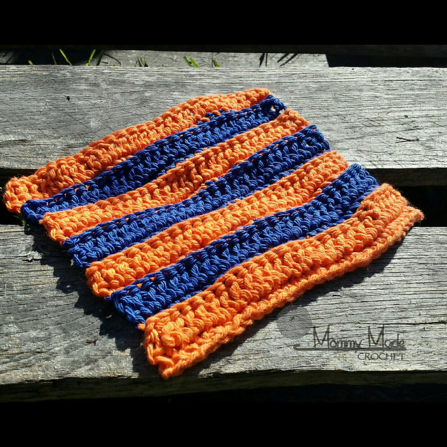 Quick, Textured & Striped Washcloth