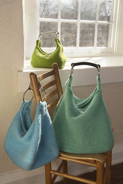 The Nomad Bag - Felted and Knitted Versions
