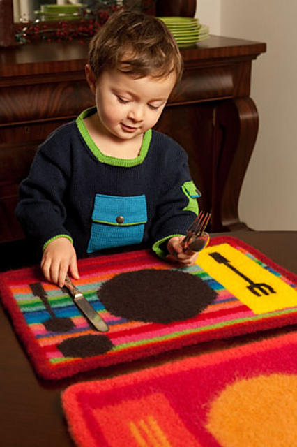 #504 Little Chef Kids' Oven Mitts & Placemats