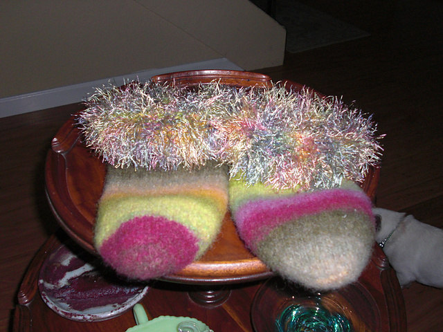 Bed Socks with Novelty Yarn
