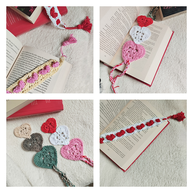 Heart bookmarks