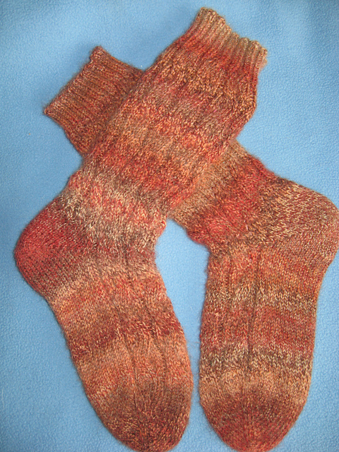 Faux Cable Socks