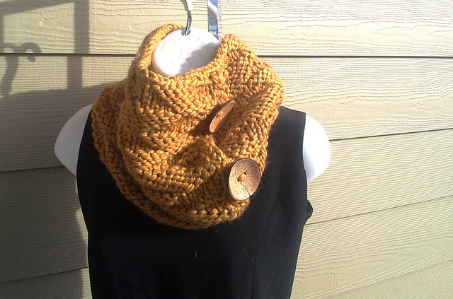 Chunky Knit Cowl and Long Scarf for Men or Women