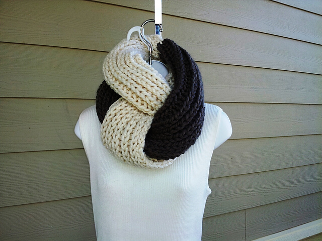 Chocolate Vanilla Swirl Infinity Scarf