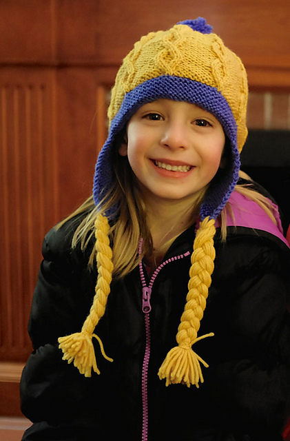 Cabled Earflap Hat