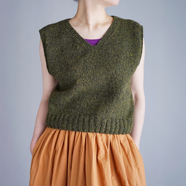 Ravelry: Garter Edge Vest pattern by Noriko Ichikawa