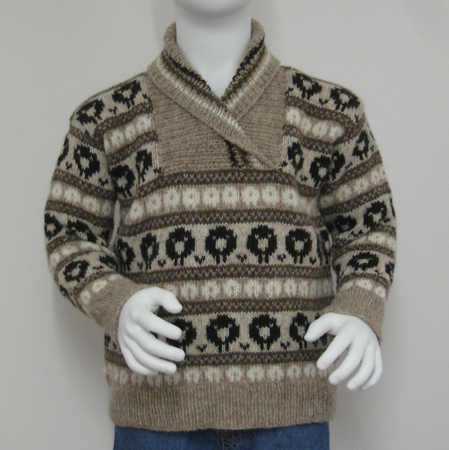 Shawl Neck Sheep Sweater