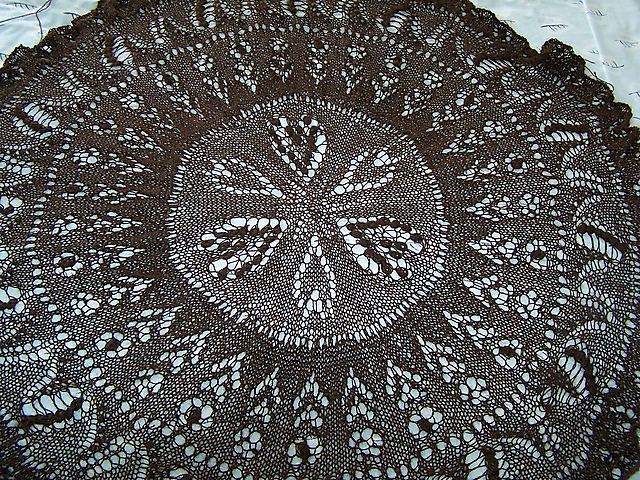 Estonian Hearts and Flowers Pi Shawl