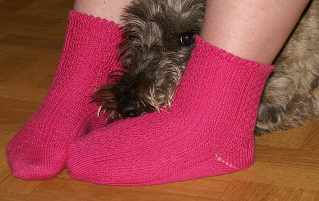 Gansey Pattern Toe-Up Socks