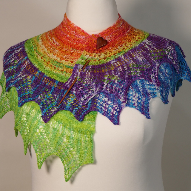 Dream of Rainbows Spiral Shawl