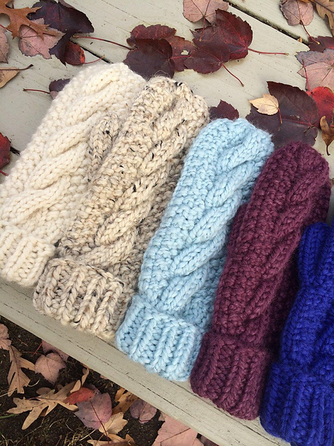 Redwood Cable Knit Mittens