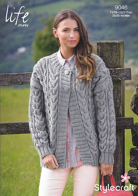 Cable Cardigan 9046