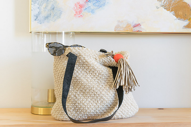 Half-Linen Stitch Knit Purse