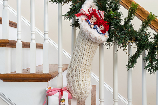 Broken Rib Stitch Christmas Stocking