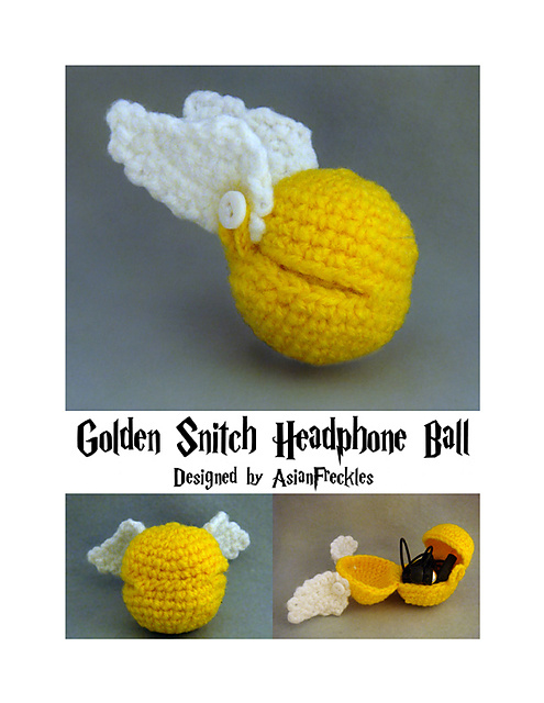 Snitch Pattern Alpha Ravelry: Snitch Headphone Ball pattern by Asian Freckles