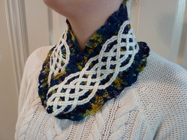 Starry Night Cable Scarf