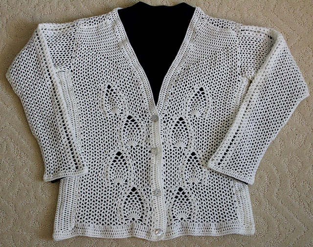 Alpine Lace Pineapple Cardigan Sweater