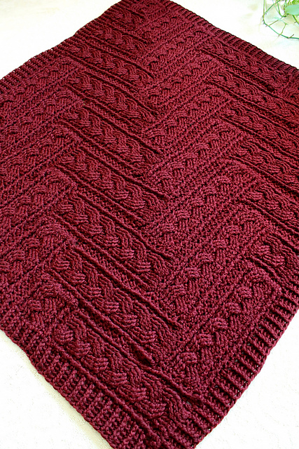 Terracotta Cable Blanket
