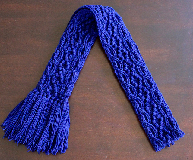 Midnight Cable Scarf