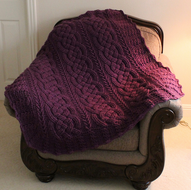 Petite Sirah Cable Blanket
