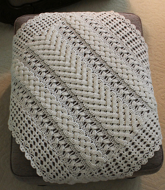 Finnian Cable Lace Blanket