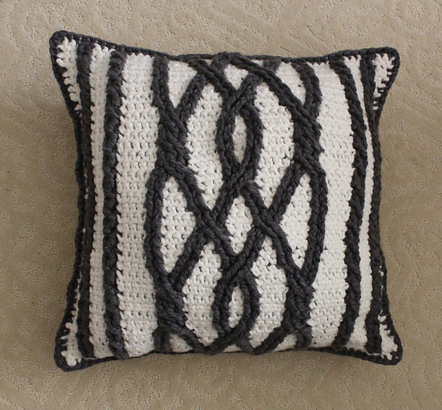 Contrast Cable Pillow