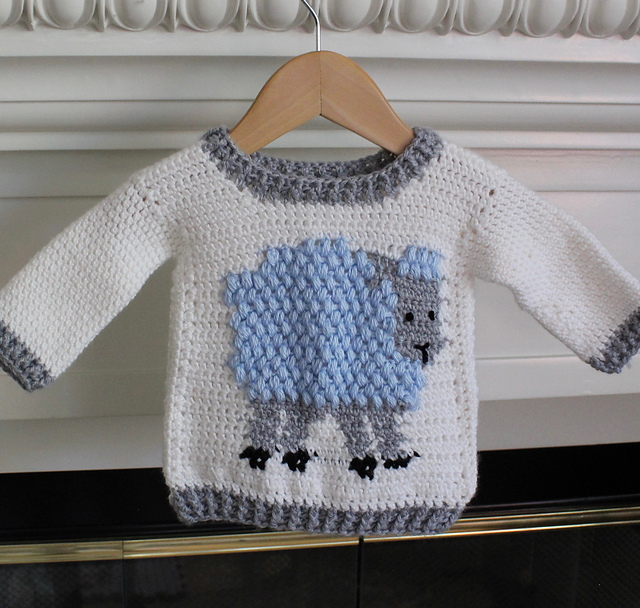 Ravelry: Lambie Love Baby Sweater pattern by Noelle Stiles