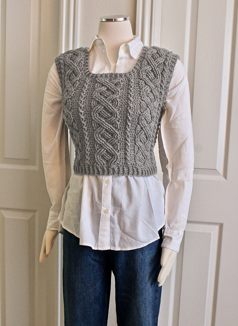 Cropped Cable Sweater