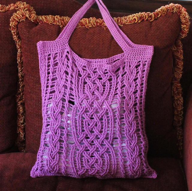 Lace Cable Market Bag