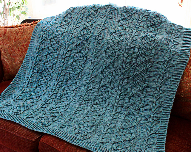 Ginko Biloba Cable Blanket