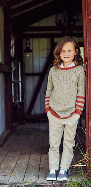 Modell 9 - Mädchenpullover mit Blockstreifen